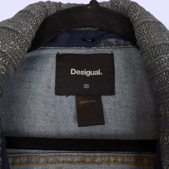 Desigual Embroidered Exotic Denim Jacket - Picture 10 of 11